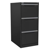 STEELCO FILING CABINET 3 DRAWER 470 X 620 X 1015MM GRAPHITE RIPPLE