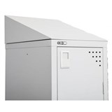 GO STEEL LOCKER ADDITIONAL SLOPING TOP 300 X 270MM SILVER GREY