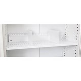 GO STEEL TAMBOUR DOOR CUPBOARD ADDITIONAL SLOTTED SHELF 900MM WHITE CHINA