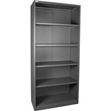 STEELCO OPEN BOOKCASE 4 SHELF 2000 X 900 X 400MM SILVER GREY