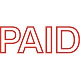 DESKMATE PREINKED MESSAGE STAMP PAID RED