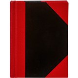 SPIRAX NOTEBOOK CASEBOUND RULED 100 LEAF A5 BLACKRED