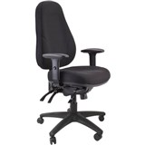 BURO PERSONA 247 TASK CHAIR HIGH BACK 4LEVER ARMS JETT FABRIC BLACK