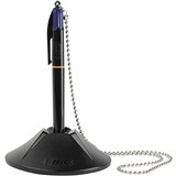 BIC 4 COLOUR CAPTIVE COUNTER REPOSITIONABLE BALLPOINT PEN WITH BASE MEDIUM 10MM BLUE 