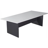 RAPID WORKER BOARDROOM TABLE 2400 X 1200MM WHITEIRONSTONE