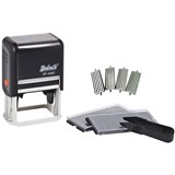 DESKMATE RP4060D DIY SELFINKING TEXT STAMP KIT 4 PLATENS 5 LINES 3MM BLACK