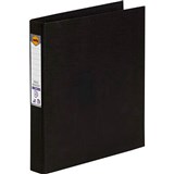 MARBIG LINEN RING BINDER PE 2D 25MM A4 BLACK