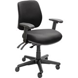 BURO ROMA TASK CHAIR MEDIUM BACK 3LEVER SEAT SLIDE ARMS JETT BLACK