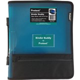 PROTEXT BINDER BUDDY WITH ZIPPER 2 RING WITH HANDLE PLUS PENCIL CASE PLUS POCKETS 25MM AQUA