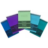 PROTEXT POCKET NOTE BOOK 60GSM 96 PAGE 110 X 78MM ASSORTED PACK 5