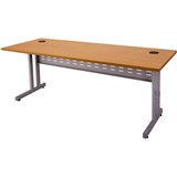 RAPID SPAN C LEG DESK WITH METAL MODESTY PANEL 1200 X 700MM BEECHSILVER