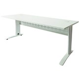 RAPID SPAN DESK WITH METAL MODESTY PANEL 1200 X 700 X 730MM WHITEWHITE