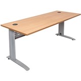RAPID SPAN DESK WITH METAL MODESTY PANEL 1800 X 700 X 730MM BEECHWHITE
