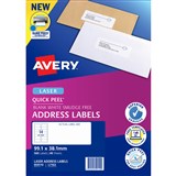 AVERY 959110 L7163 QUICK PEEL ADDRESS LABEL WITH SURE FEED LASER 14UP WHITE PACK 40