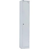 GO STEEL LOCKER 1 DOOR 305 X 455 X 1830MM WITH BUTTERFLY LOCK SILVER GREY