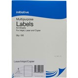 MULTIPURPOSE LABELS 1UP 65GSM 1996 X 2891MM PACK 100