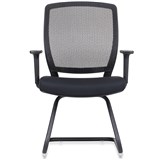 RAPIDLINE HARTLEY VISITOR CHAIR CANTILEVER MEDIUM MESH BACK ARMS BLACK
