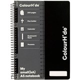 COLOURHIDE MY SMALL NOTEBOOK 200 PAGE A5 BLACK