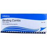 PLASTIC BINDING COMB ROUND 21 LOOP 10MM A4 BLACK BOX 100