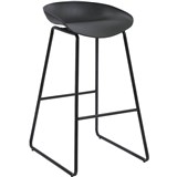 RAPIDLINE ARIES BARSTOOL BLACK POWDERCOATED FRAME WITH POLYPROPYLENE SHELL SEAT BLACK