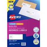 AVERY 959417 L7163 QUICK PEEL ADDRESS LABEL WITH SURE FEED LASER 14UP WHITE PACK 10