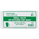 HUHTAMAKI BIN LINER 18 LITRE WHITE PACK 50