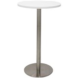 RAPIDLINE DRY BAR TABLE 600 X 1050MM NATURAL WHITE TABLE TOP  STAINLESS STEEL BASE