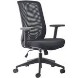 BURO MONDO GENE TASK CHAIR HIGH MESH BACK ARMS BLACK