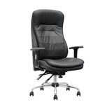 MONET ERGONOMIC CHAIR QUAD LEVER LEATHER BLACK 