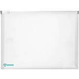 MARBIG PROFESSIONAL ANTIMICROBIAL DOCUMENT WALLET ZIP CLOSURE PP A4 CLEAR