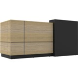 RAPIDLINE SEMPRE RECEPTION COUNTER NATURAL OAKBLACK