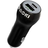 MOKI CAR CHARGER TYPEC USB BLACK