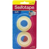 SELLOTAPE GIFT TAPE REFILL 18MM X 25M PACK 2