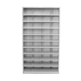 STEELCO PIGEONHOLE SHELVING UNIT 40 COMPARTMENTS 1830 X 1000 X 386MM WHITE SATIN