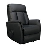 RAPIDLINE HOME ELEVATE LYTLE LIFT CHAIR SINGLE MOTOR SMALL LEATHER BLACK