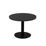 RAPIDLINE ESTILLO ROUND COFFEE TABLE 600 X 755MM BLACK TOP AND BLACK PC