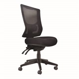 BURO METRO II 247 CHAIR HIGH MESH BACK NO ARMS NYLON BASE SEAT SLIDE 630 X 650 X 1150MM BLACK