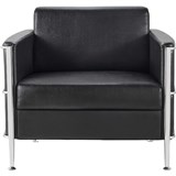 RAPIDLINE ECLIPSE LOUNGE CHAIR 1 SEATER BLACK PU