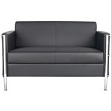 RAPIDLINE ECLIPSE LOUNGE CHAIR 2 SEATER BLACK PU