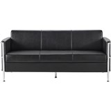 RAPIDLINE ECLIPSE LOUNGE CHAIR 3 SEATER BLACK PU