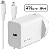 COMSOL USBC WALL CHARGER 20W  USBC TO LIGHTNING CABLE 15M WHITE