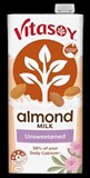 Vitasoy Unsweetened Almond Milk 1lt carton 12