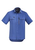 SYZMIK MENS OUTDOOR RIPSTOP SHORT SLEEVE SHIRT  BLUE  SIZE 2XL